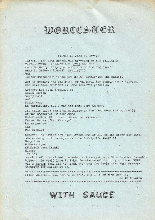 Worcester With Sauce